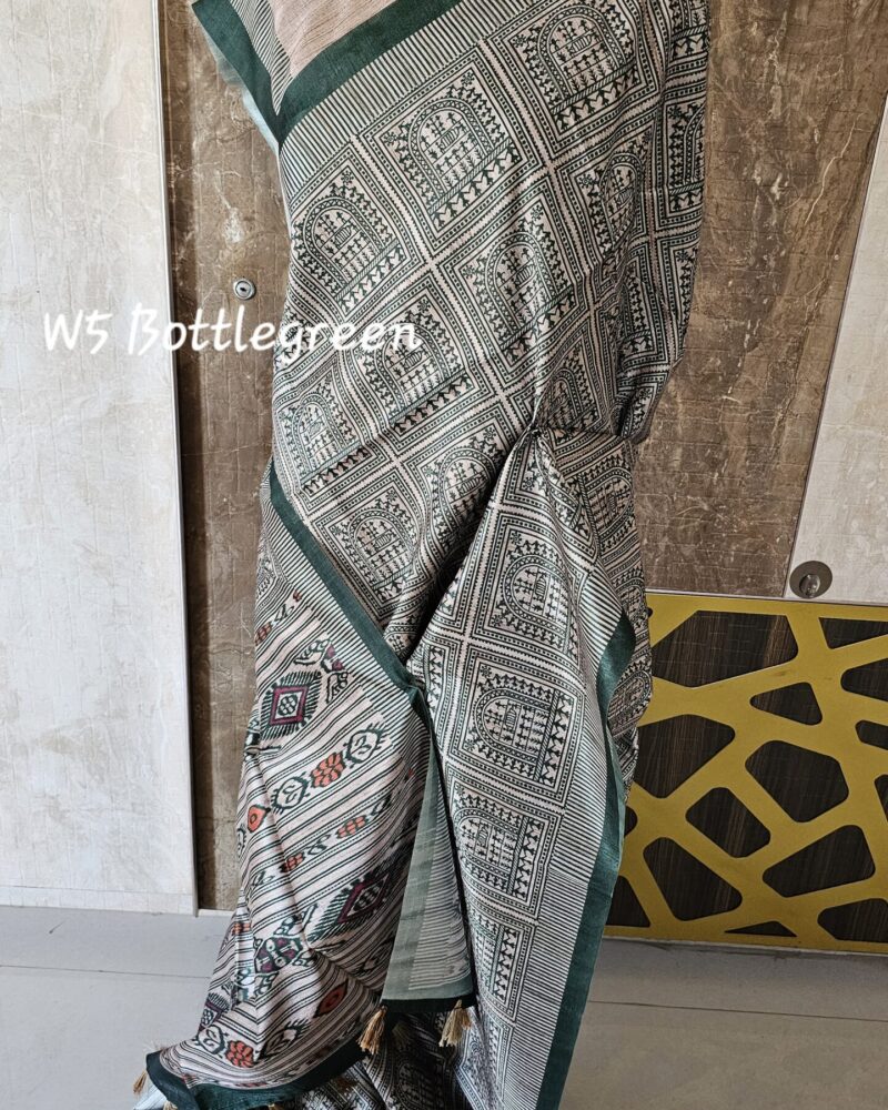 W5 Bottlegreen – Matka Wari Sarees