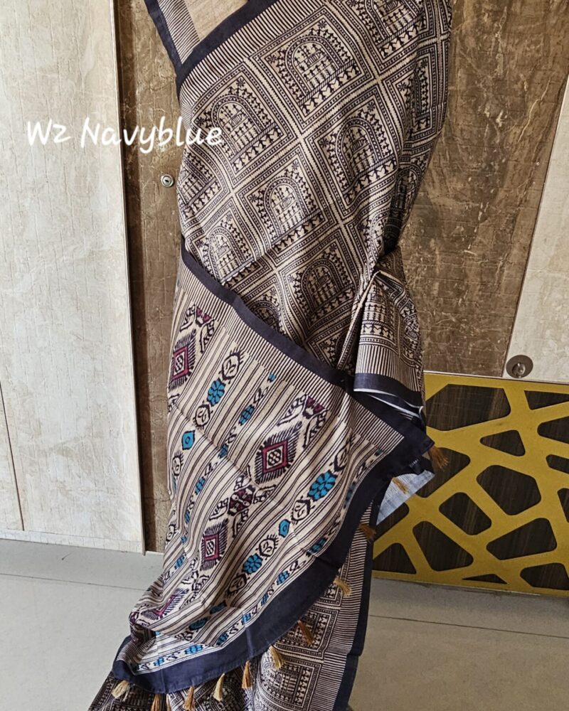 W2 NavyBlue  – Matka Wari Sarees