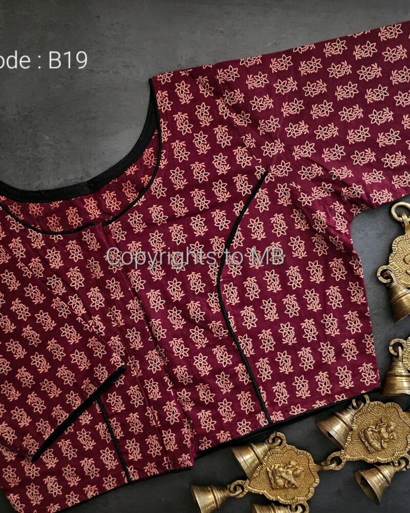 B19 – Ajrakh Cotton Blouse