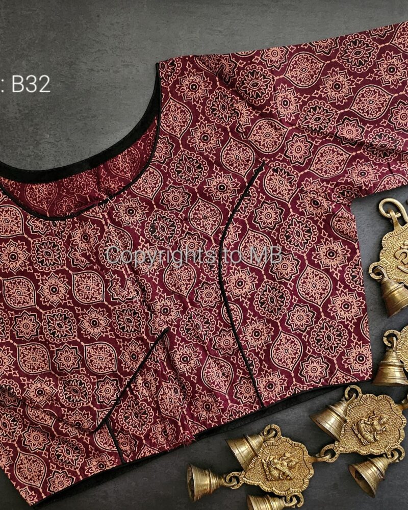 B32 – Ajrakh Cotton Blouse