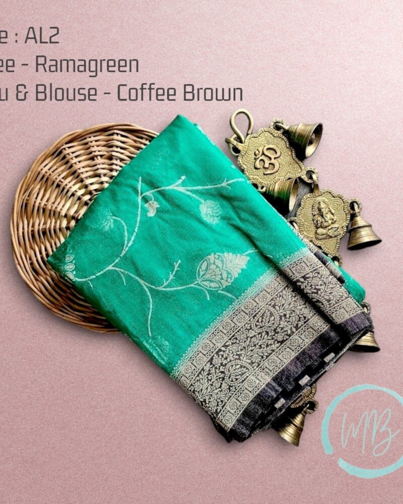 AL2 Ramagreen – Antic Jute Linen Sarees Copy