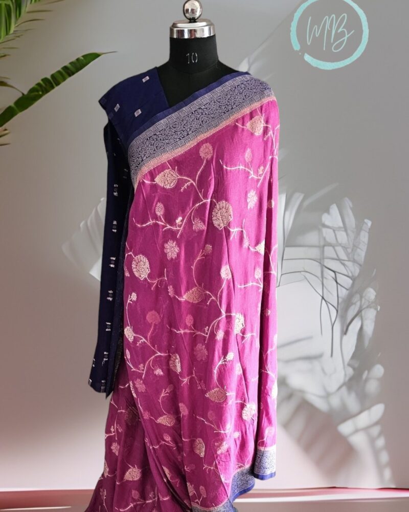 AL16 Pastel Purple – Antic Jute Linen Sarees