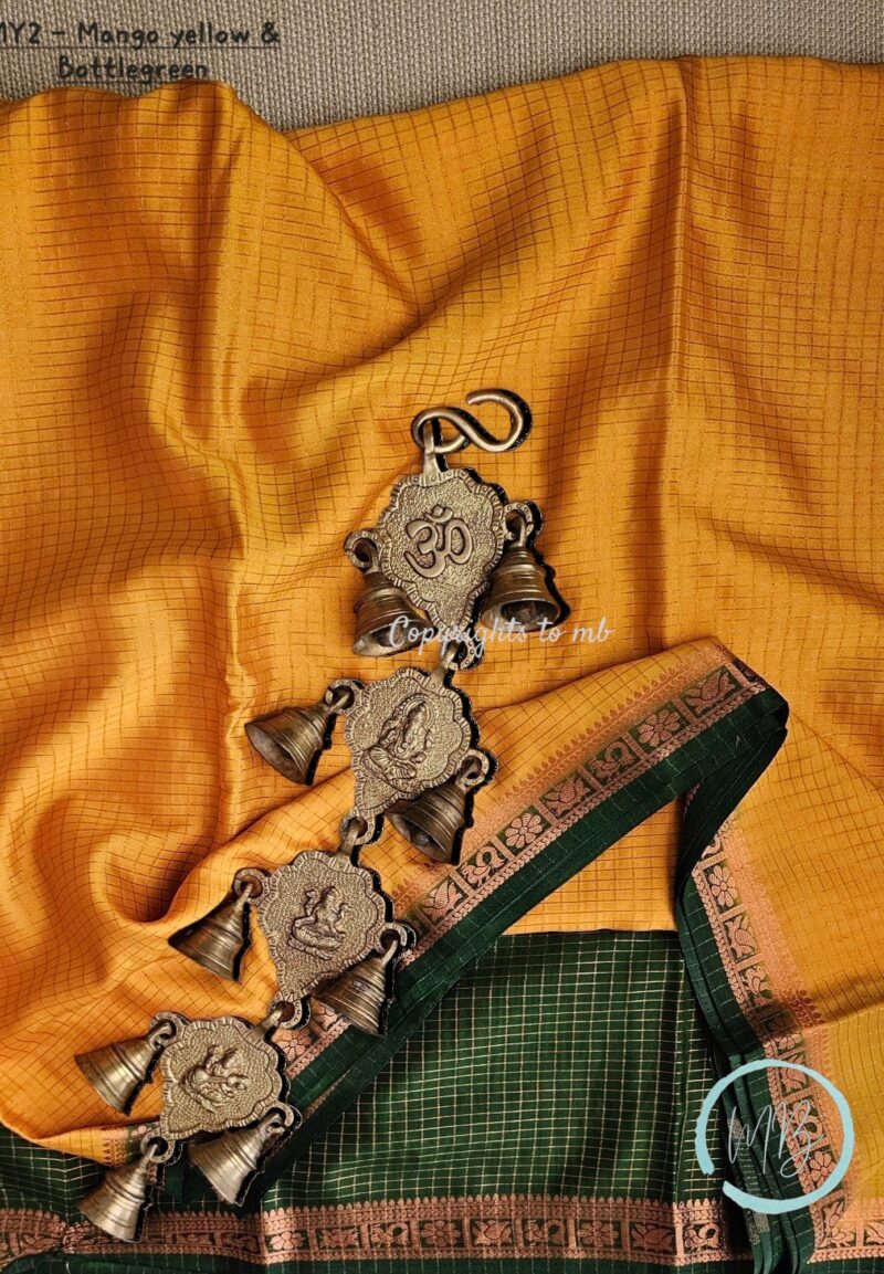 MY2 - Semi Mysore Crepe Silk Saree - Image 2