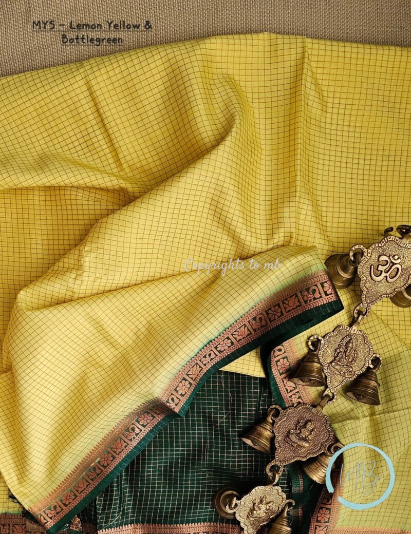 MY5 - Semi Mysore Crepe Silk Saree - Image 2