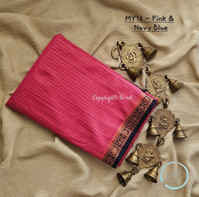 MY16 - Semi Mysore Crepe Silk Saree - Image 2