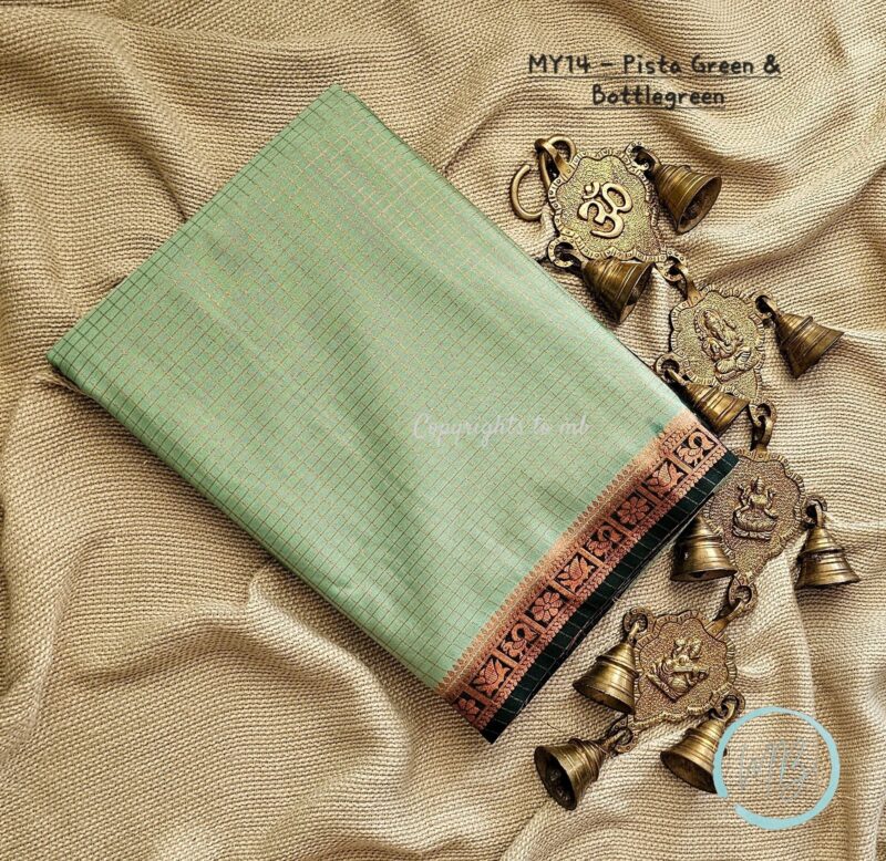 MY14 - Semi Mysore Crepe Silk Saree - Image 2