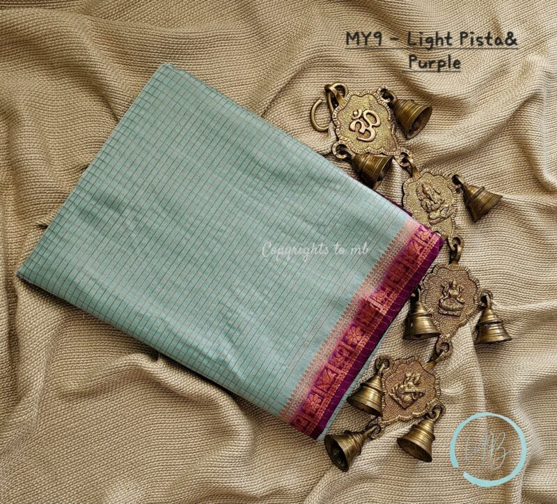 MY9 - Semi Mysore Crepe Silk Saree - Image 2