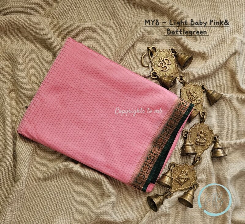 MY8 - Semi Mysore Crepe Silk Saree - Image 2