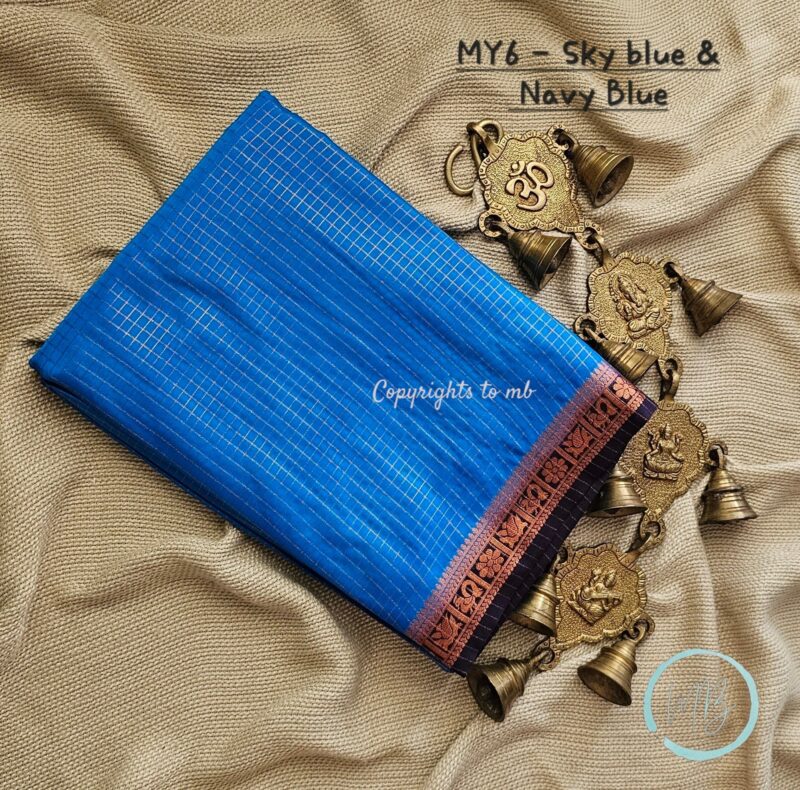 MY7 - Semi Mysore Crepe Silk Saree - Image 2