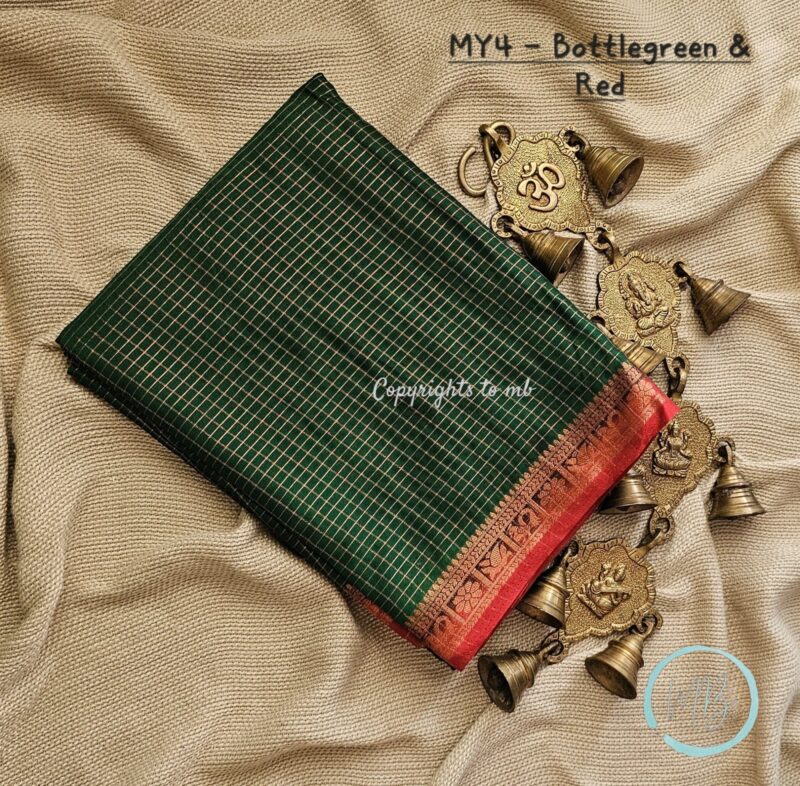 MY4 - Semi Mysore Crepe Silk Saree - Image 2