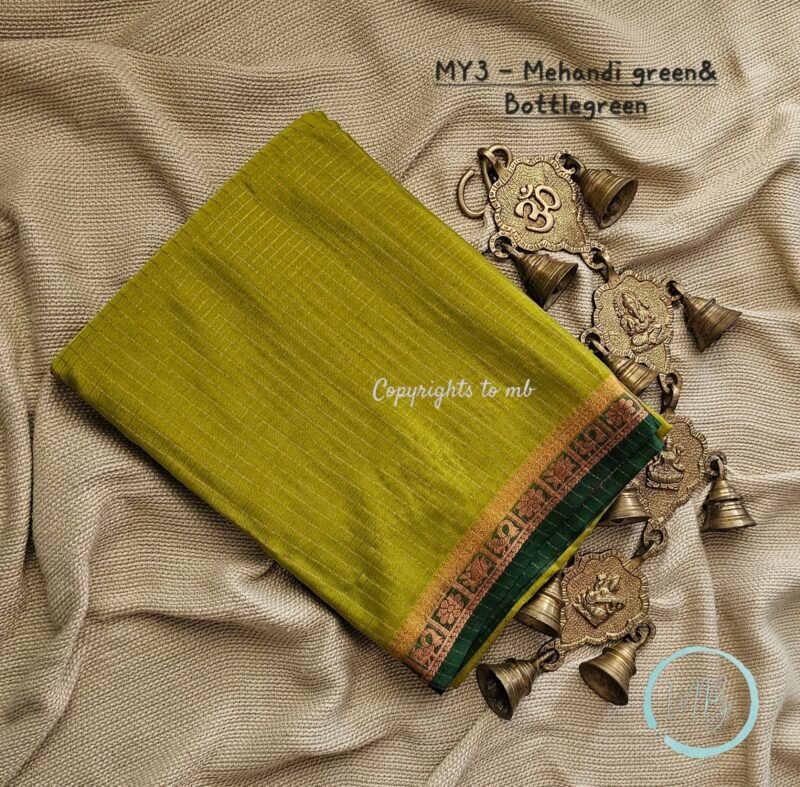 MY3 - Semi Mysore Crepe Silk Saree - Image 2