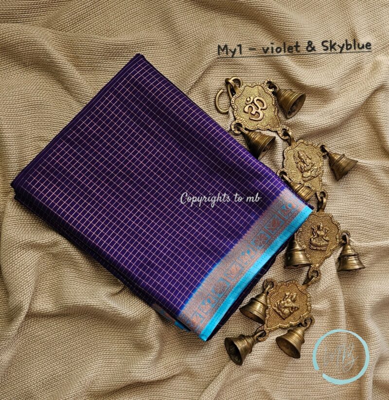 MY1 - Semi Mysore Crepe Silk Saree - Image 2