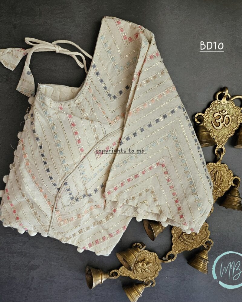 BD10 – Khadi Cotton Embroidery Blouse