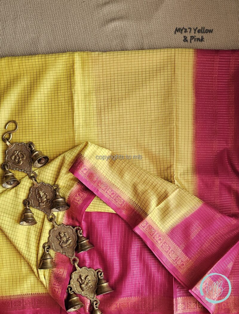 MY27 - Semi Mysore Crepe Silk Saree - Image 2