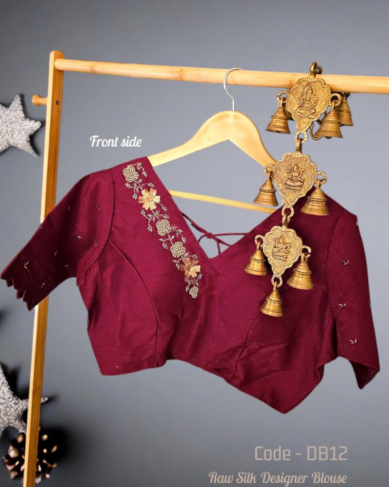 DB12 – Raw Silk Designer Blouse