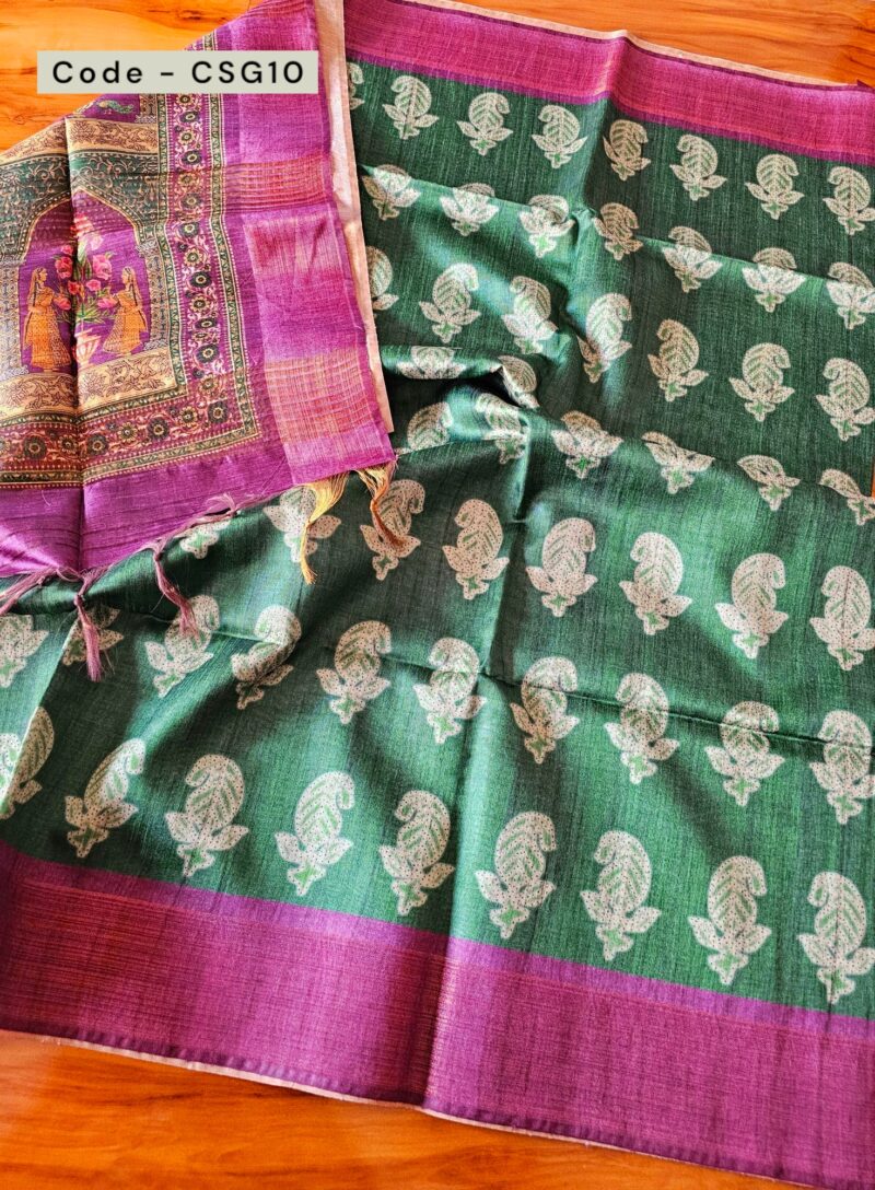 CSG10 - Ghicha Tussar Saree