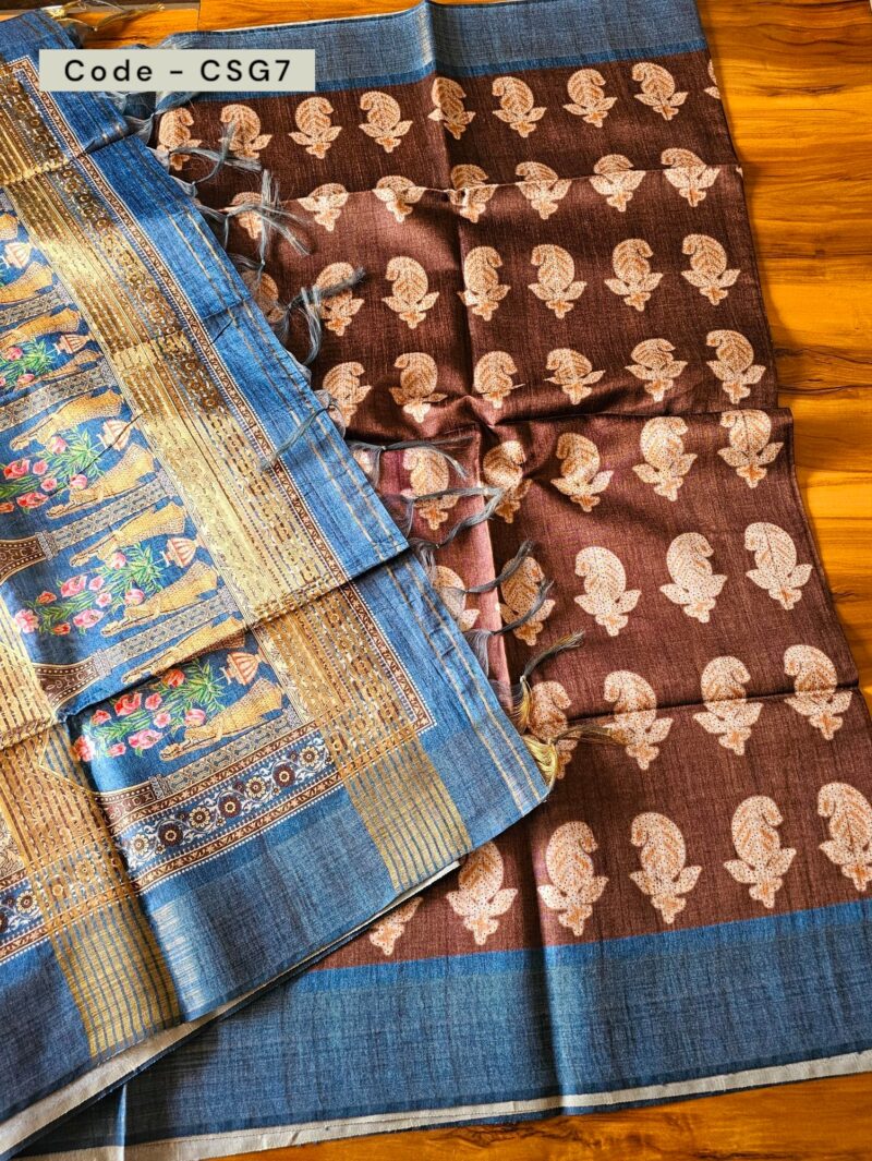CSG7 - Ghicha Tussar Saree