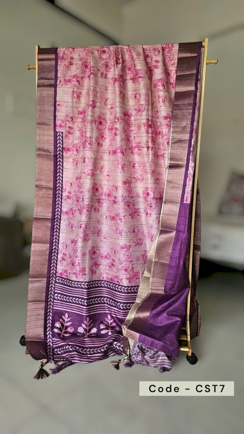 CST7 - Semi Tussar Silk Saree