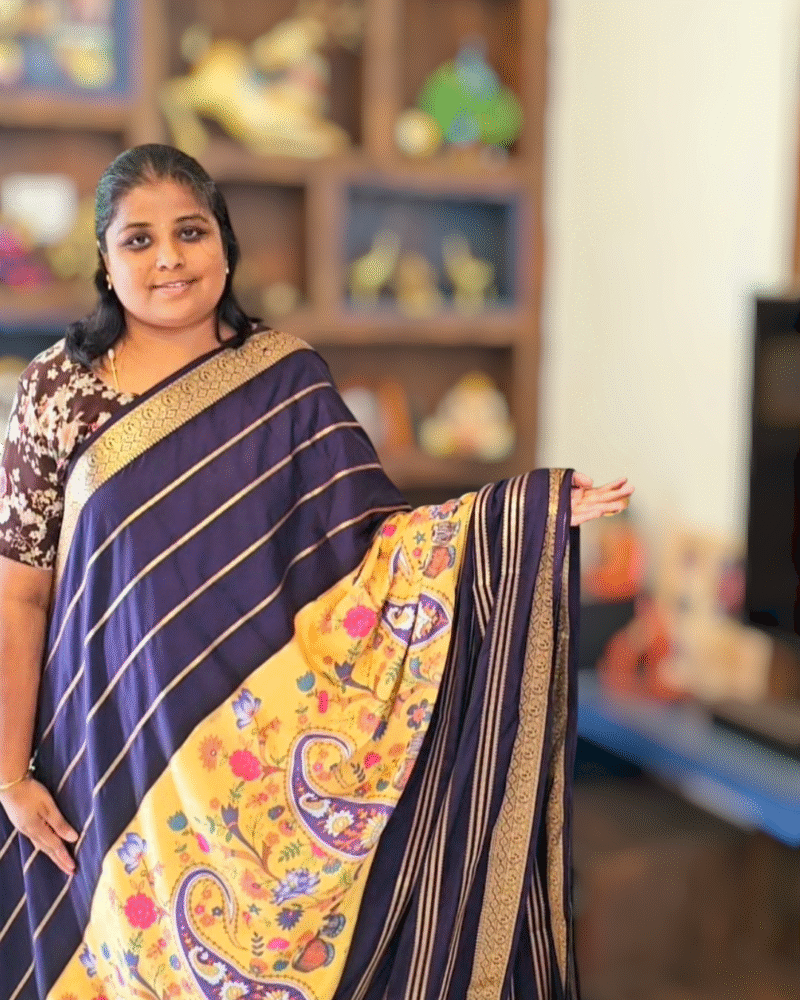 MCP1 – Semi Mysore Crape Printed Sarees