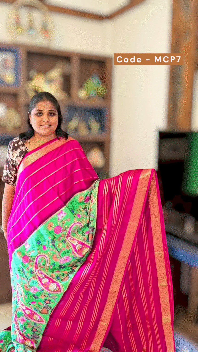 MCP7 - Semi Mysore Crape Printed Sarees