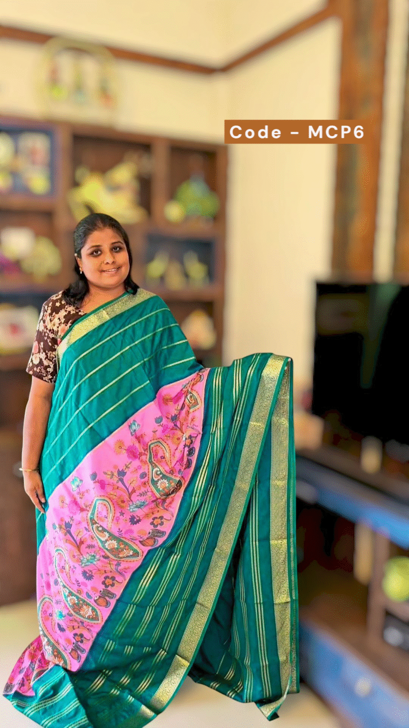 MCP6 - Semi Mysore Crape Printed Sarees