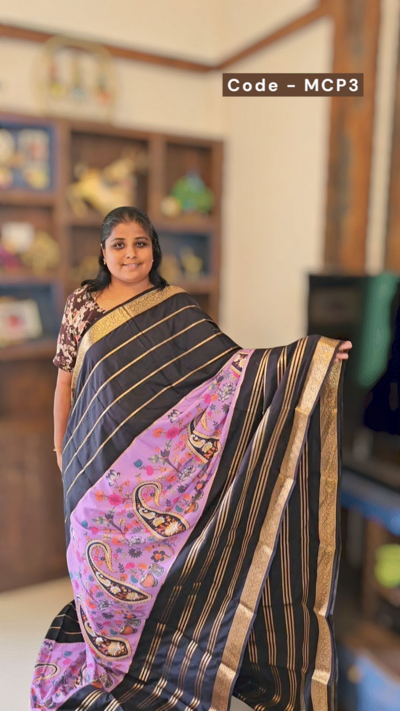 MCP3 - Semi Mysore Crape Printed Sarees