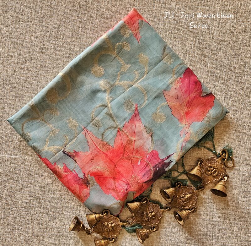 JL1 - Jari Woven Linen Saree