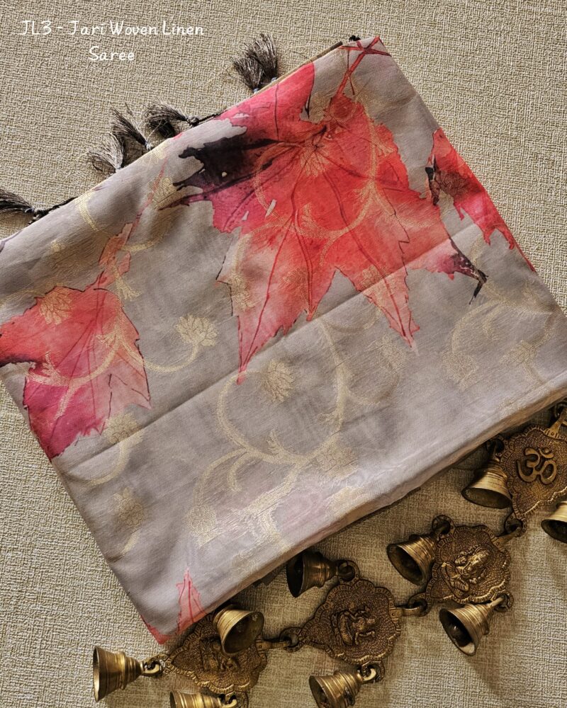 JL3 – Jari Woven Linen Saree
