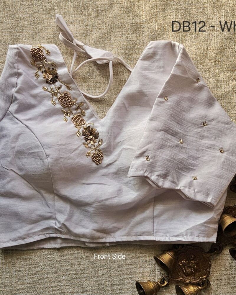 DB12 – Raw Silk Designer Blouse