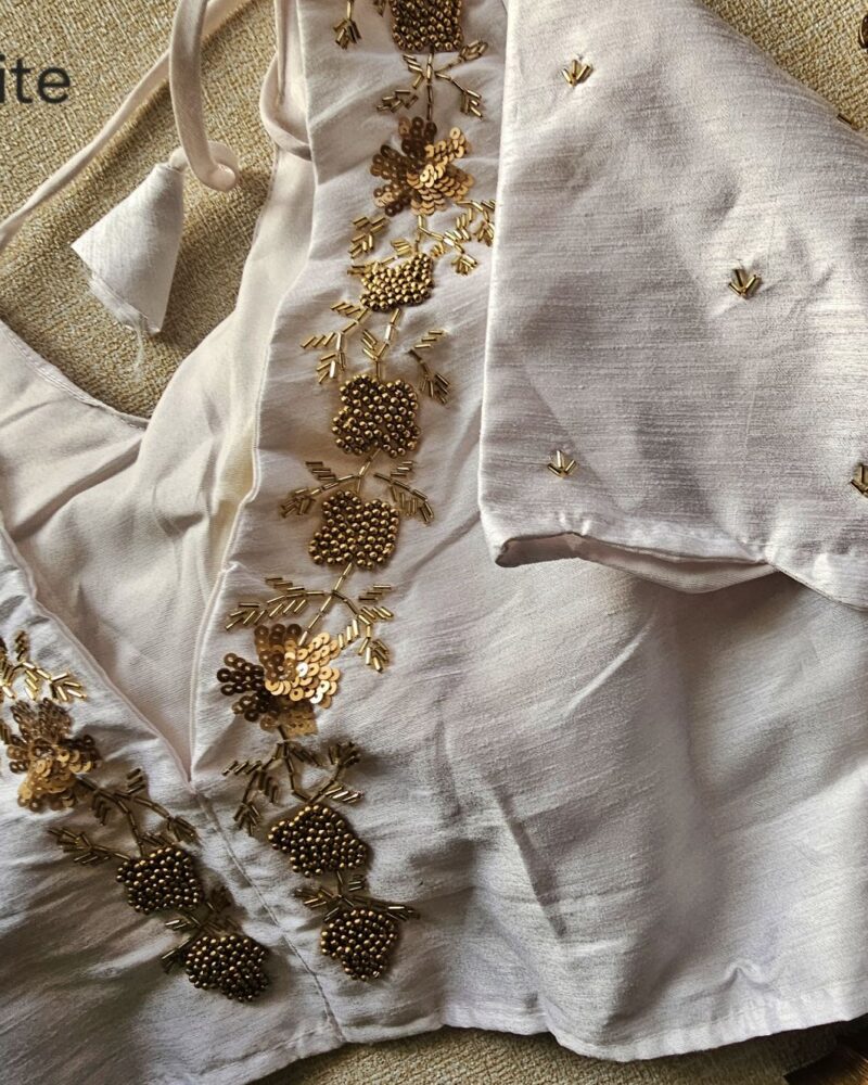 DB12 – Raw Silk Designer Blouse