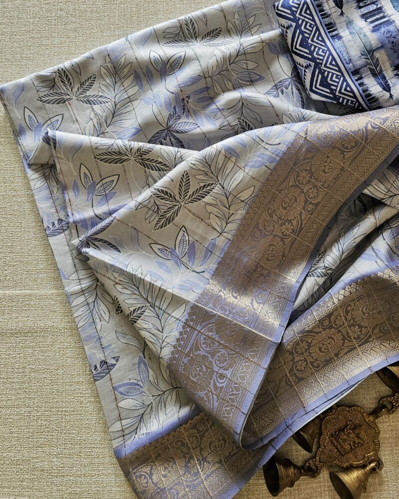 CT6 – Crepe Printed Linen Sarees