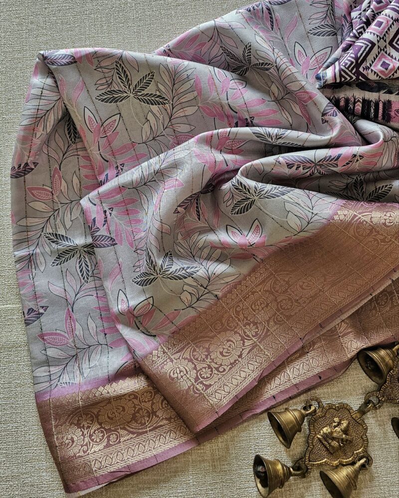 CT4 – Crepe Printed Linen Sarees