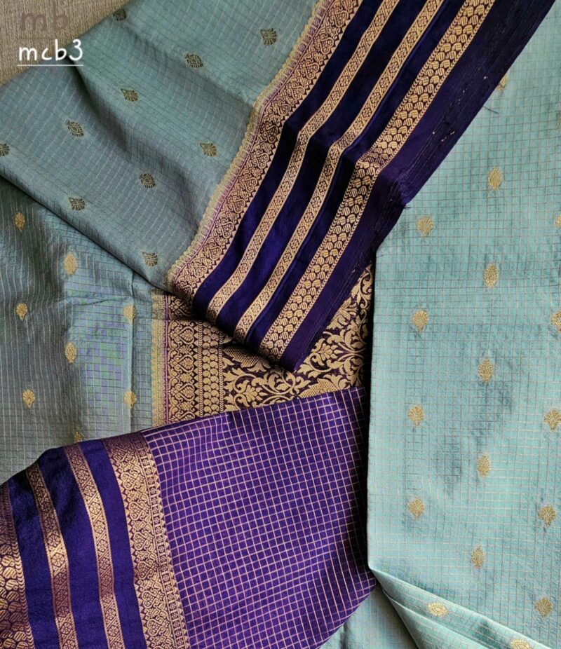 MCB3 - Semi Mysore Crepe Georgette Saree - Image 2