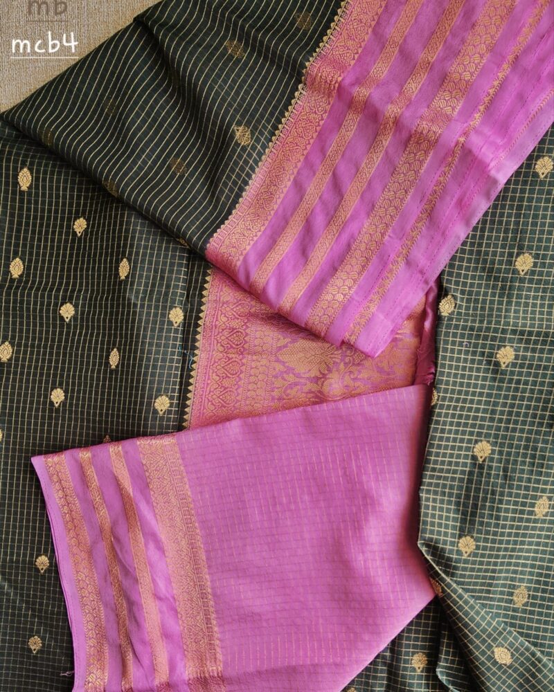 MCB4 – Semi Mysore Crepe Georgette Saree