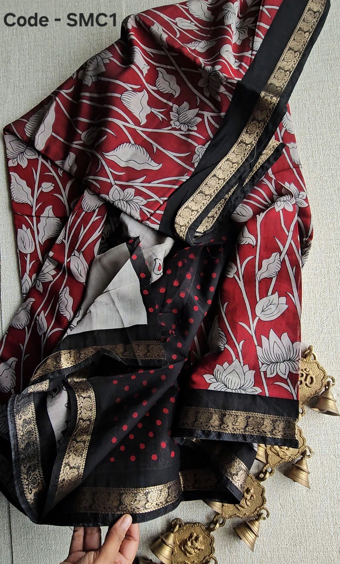 Semi Maheshwari Cotton Saree