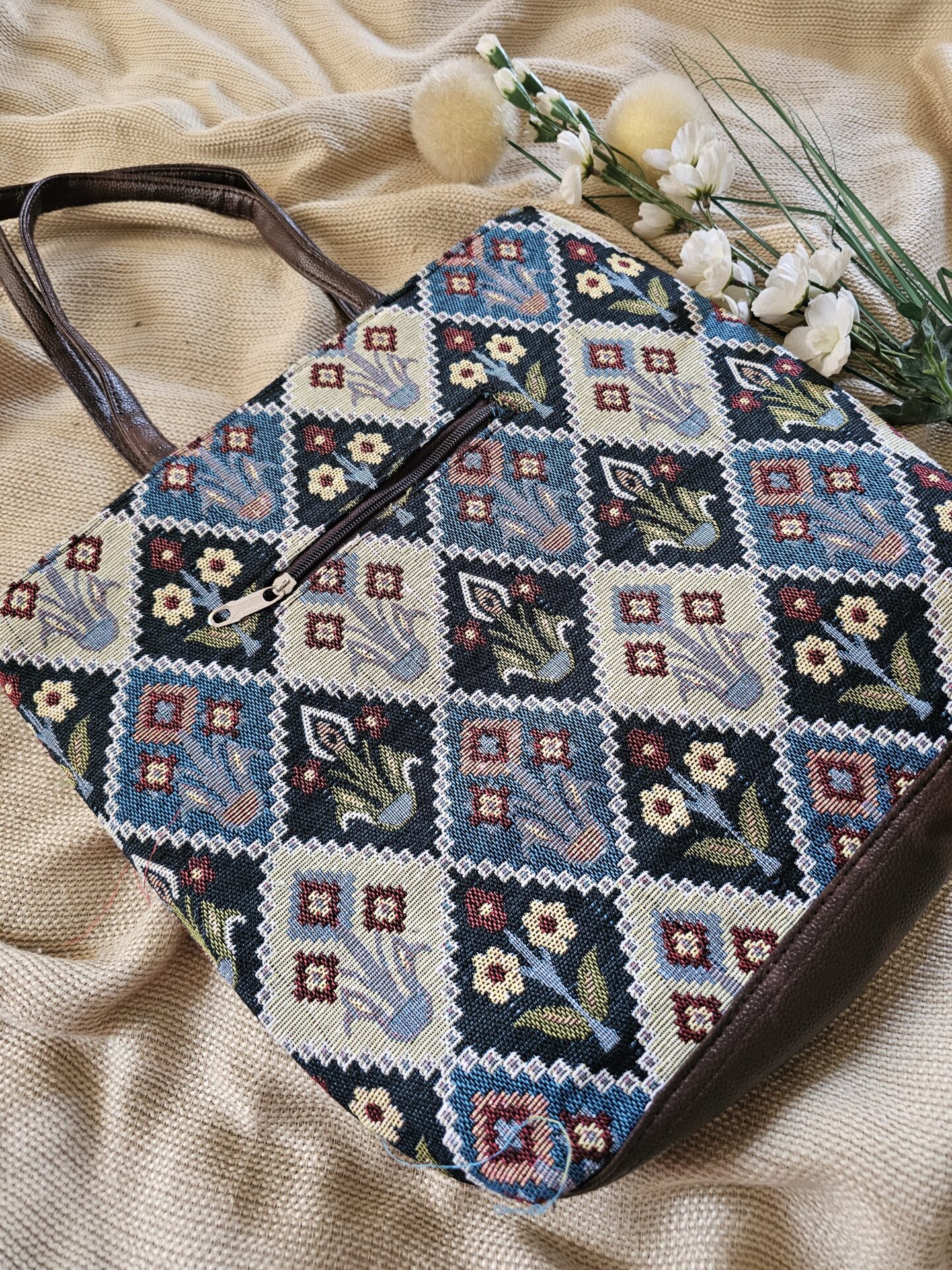 Premium Jacquard Handbag