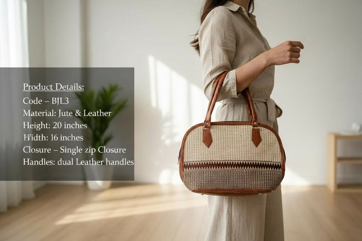 Premium Jacquard Black White Handbag